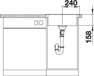 Produktbild Blanco Dana 45 (Aufsatzspülbecken, 48 cm, 50 cm)