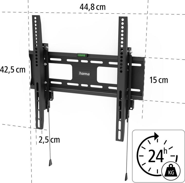 Produktbild Hama TV-Wandhalterung, neigbar, Diebstahlschutz 65 (Wand, 65", 50 kg)