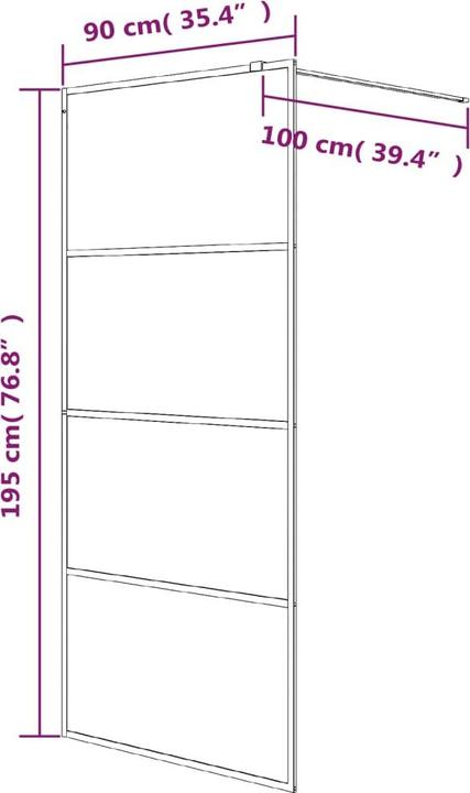Actual product image VidaXL Jennee (90 cm, 90 cm, 195 cm)