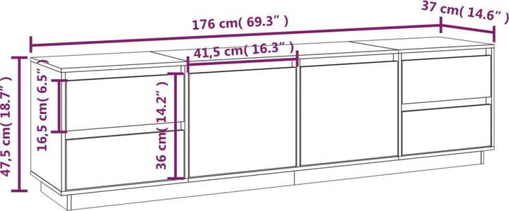 Image du produit VidaXL Florens (176 x 37 x 47.5 cm)