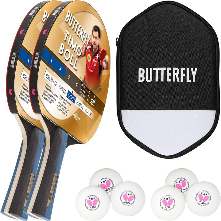 Sporttrend 24 Timo Boll Gold Tischtennisschläger Set