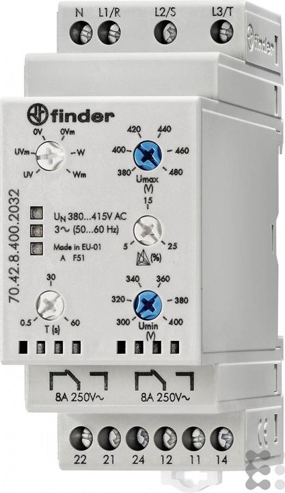 Actual product image Finder Mains monitoring relay 70.42.8.400.2032 70.42.8.400.2032 3-phase mains monitoring (380