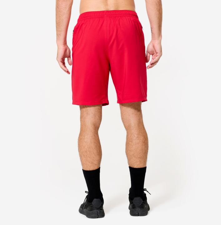 Actual product image Domyos Shorts Herren atmungsaktiv Reissverschlusstaschen - rot (S)