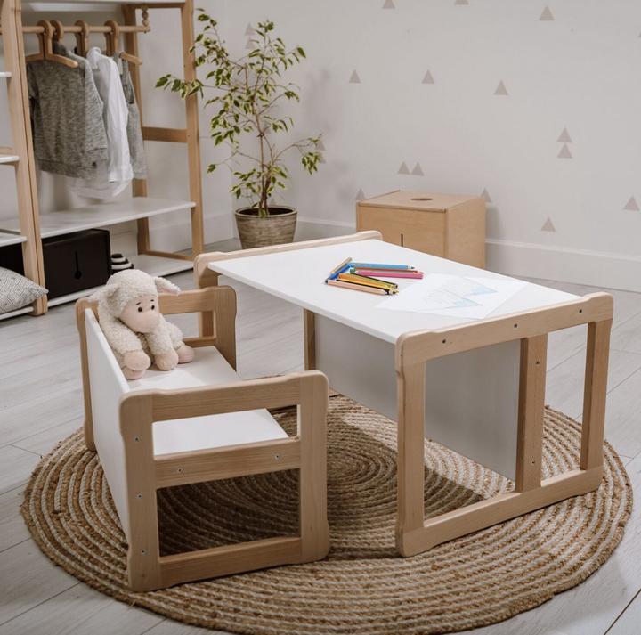 Produktbild Montessori Möbel - Set für das Kinderzimmer mit zwei Bänken (Kindersitzgruppe)