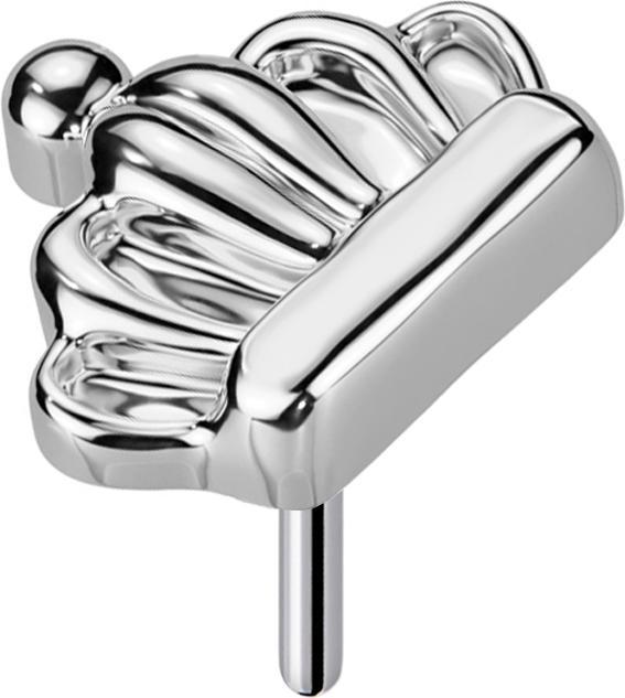 Actual product image Star Piercing Threadless crown silver (without brass, Titanium G23)