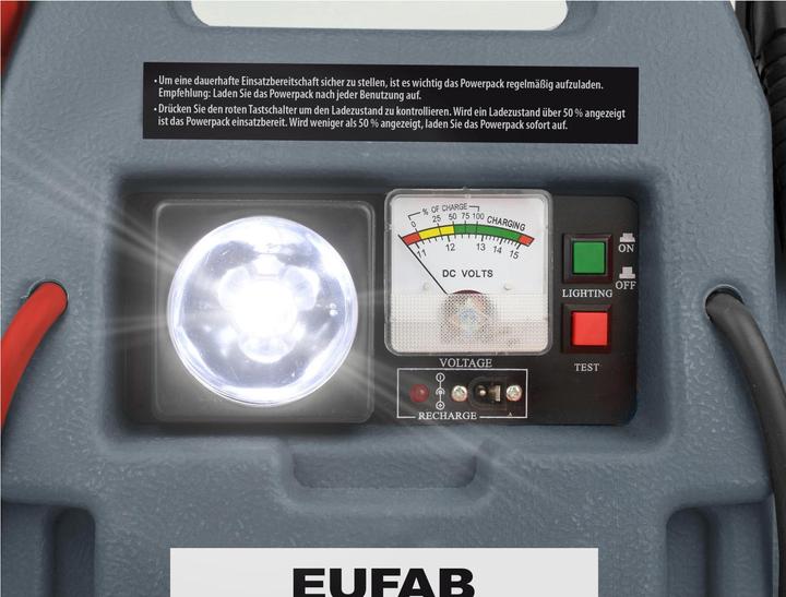 Actual product image Eufab Powerpack with compressor (600 A, 7000 mAh)