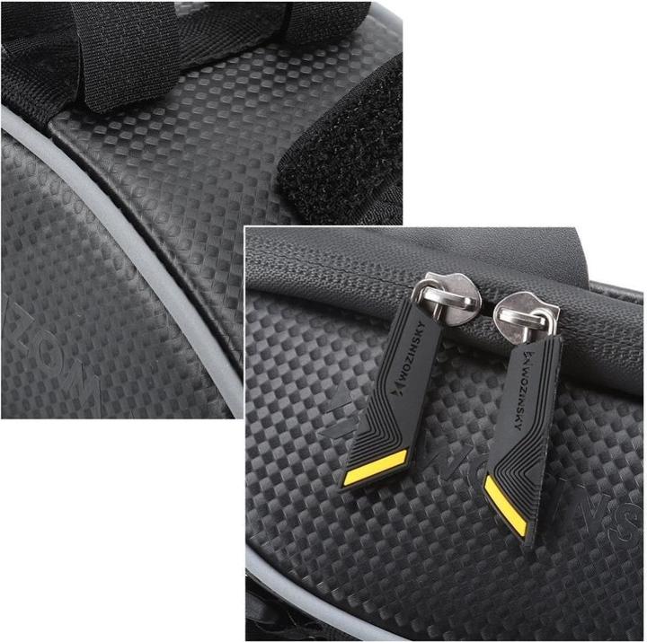 Actual product image Wozinsky bicycle handlebar bag with phone case 1l black (WBB16BK) (1 l, Handlebar bag)