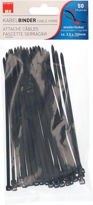Immagine prodotto Max Hauri Casa via cavo (Fascette in plastica, 150 mm, 50 pz.)