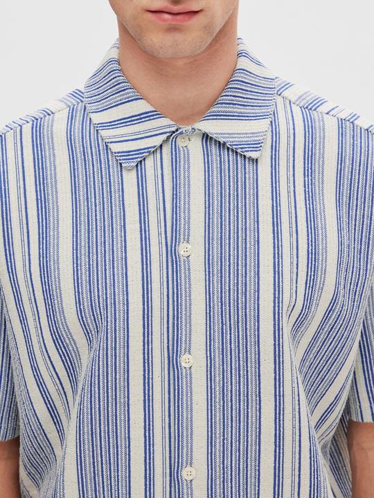 Image du produit Selected Homme Chemise rayée à manches courtes (L)