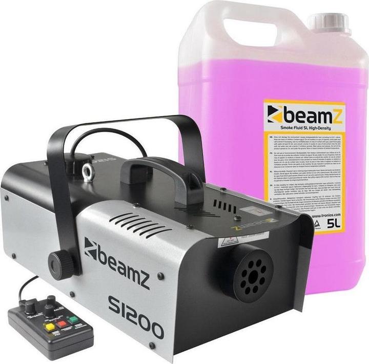 Immagine prodotto BeamZ Rauchmaschine - S1200 mit unter anderem Timer und 5 Liter Rauchflüssigkeit - 1200W