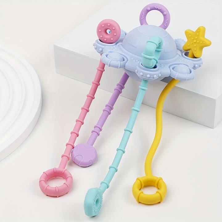 Produktbild Activity Board Spielzeug für 18+ Monate alt - Baby-Sinnesspielzeug - Silikon-Zugschnur-Aktivitätsspielzeug für
