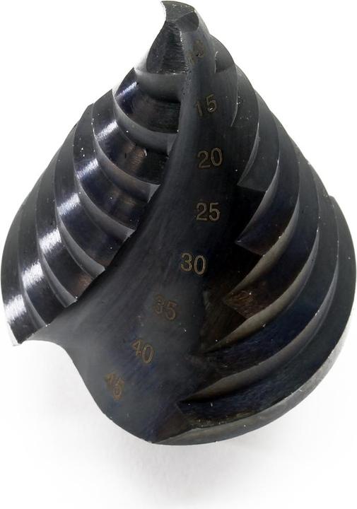 Immagine prodotto Wiltec Punta conica HSS Revêtement titane 10-45mm Fraise à étage Perçage Alésage Forage sur Acier (10-45 mm)