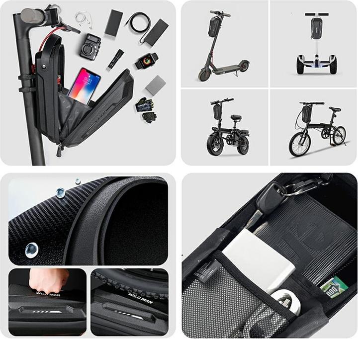 Actual product image Wildman Etui/uchwyt na hulajnogę GD9X PLUS sakwa na ramę czarna/black
