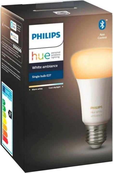 Actual product image Philips Hue White Ambiance BT (E27, 9 W, 806 lm, 2 x, F)