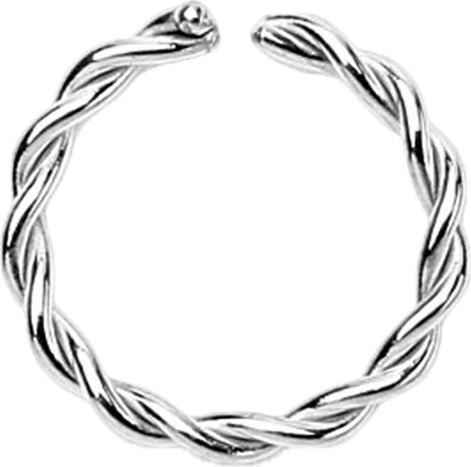 Actual product image Star Piercing Piercing ring braided silver (Surgical steel 316L, without brass)