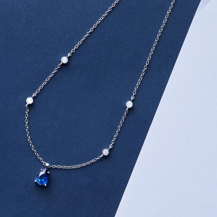 Actual product image Morellato Elegant silver necklace with zircons Tesori SAIW191 (Silver 925)