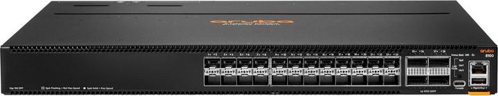 Actual product image HPE Aruba Networking CX 8100 24x10G SFP+ 4x40/100G QSFP28 FB Airflow 3 Fans 2AC PSU SW Bundle EU en (24 Ports)
