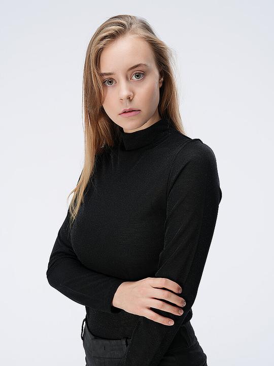 Produktbild Drykorn Stand-Up Collar Fjola Pullover Glitter Black (XS)
