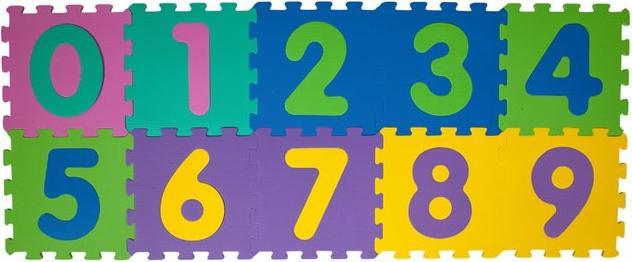 Actual product image Besttoy Soft puzzle mat - Numbers 0-9 - 10 pieces