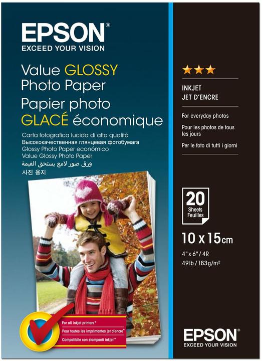 Epson Value Glossy Photo Paper 10 x 15 cm (183 g/m², 10 x 15 cm, 20 x)