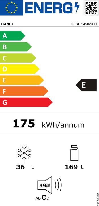 Label énergétique Candy CFBD 2450/5EH (205 l)