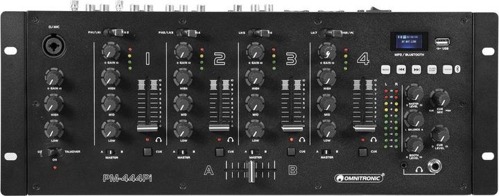 Immagine prodotto Omnitronic PM-444Pi Mixer DJ a 4 canali con lettore e interfaccia USB