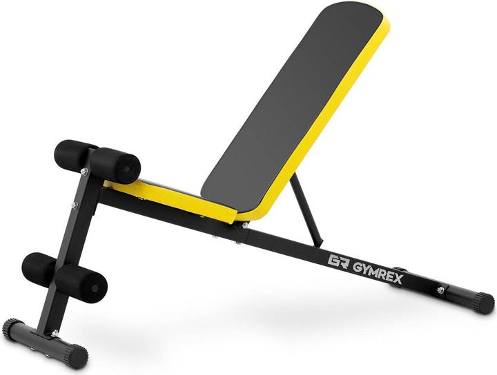 Produktbild Gymrex Schrägbank Hantelbank Trainingsbank Rückenlehne Fitnessbank verstellbar 100 kg