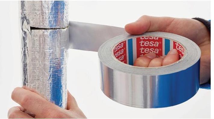 Produktbild tesa Aluminiumklebeband 60650 ohne Liner Länge 50 m Breite 50 mm (50 mm)