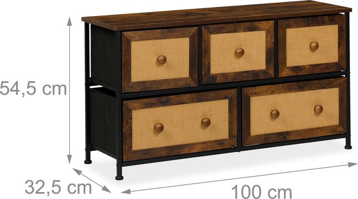 Image du produit Relaxdays Commode (100 x 32.5 x 54.5 cm)