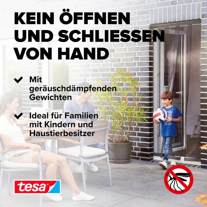 Produktbild tesa Insektenschutz Alu Lamellentür für Balkon- und Terrassentüren (95 x 220 cm)