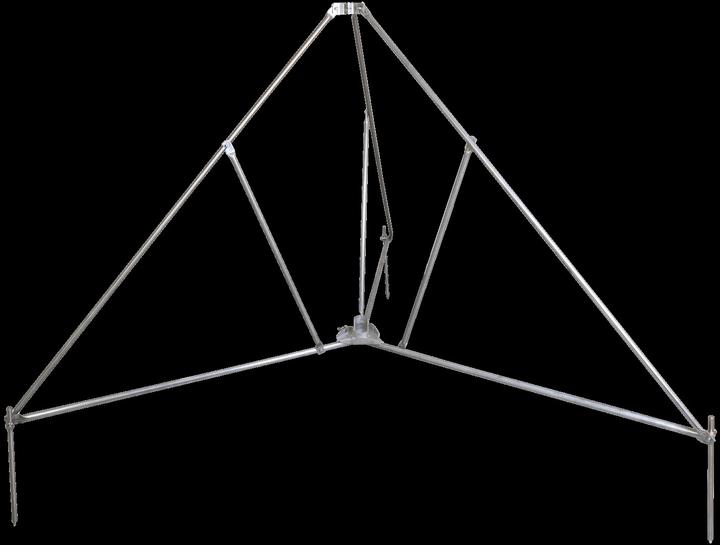 Actual product image Dehn DBS KB D50 RA1330 V2A Tripod foldable with half shell for tubes D40/