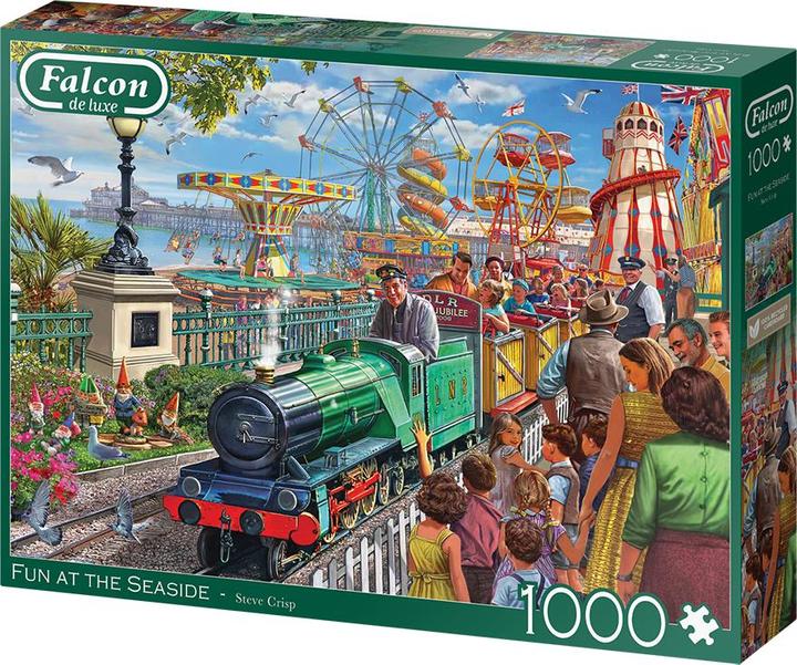 Actual product image Jumbo Falken jigsaw puzzle - Fun by the sea, 1000 pieces. (1000 pieces)