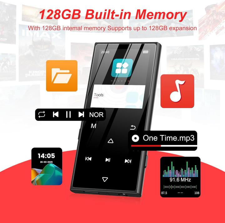 Produktbild Swofy MP3-Player mit Bluetooth (128 GB)