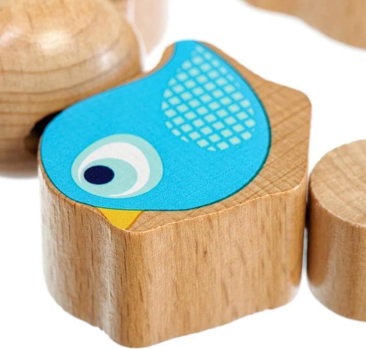 Produktbild Activity Board Holz Schnürung Perlen Kinder Spielzeug - Natur