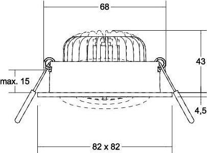 Produktbild Brumberg LED-Deckeneinbaustrahler 230V AC 7W 3000K DALI stru (680 lm)