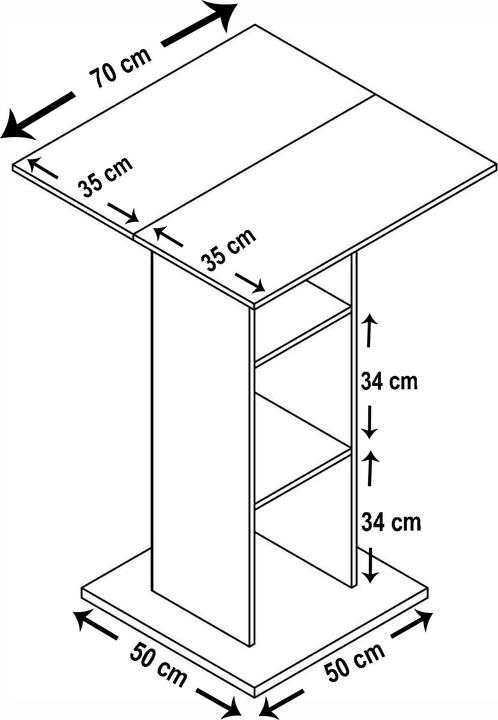 Actual product image VCM Standing Lectern Lectern Reading Desk Standing Table Bofus (70 x 70 x 108 cm)