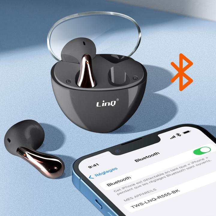 Produktbild LinQ R555 Bluetooth Kopfhörer (5 h, Kabellos)