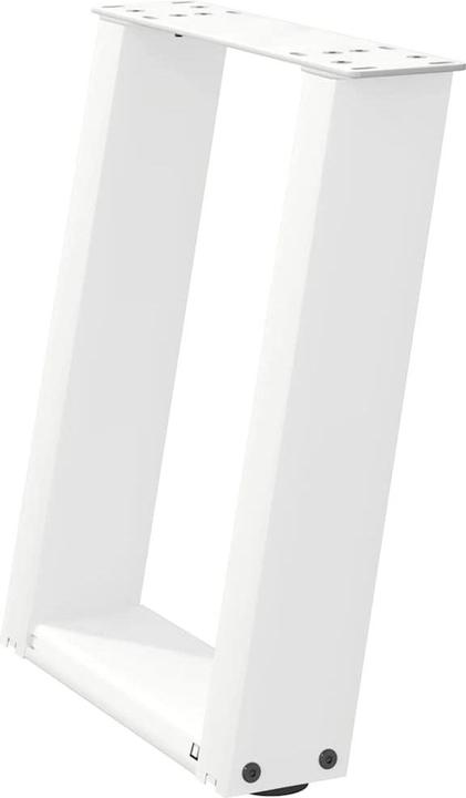 Produktbild VidaXL Couchtischbeine U-Form 2 Stk. Weiss 28x(42-43) cm Stahl Tischbein