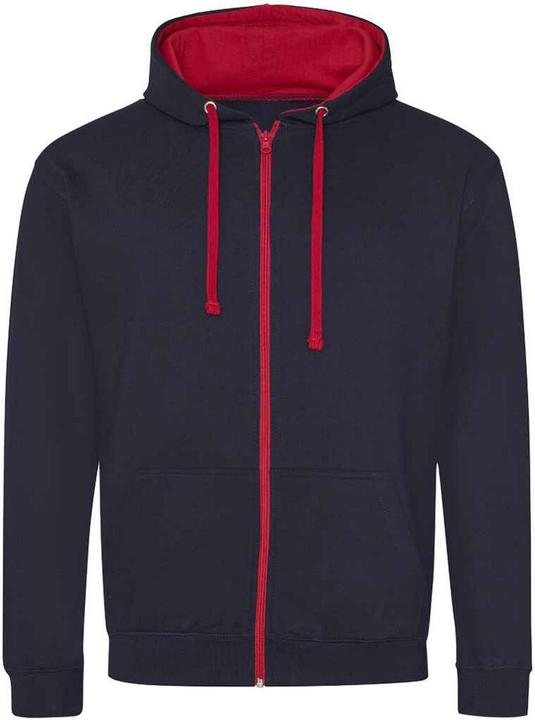 New French navy blue/fire red