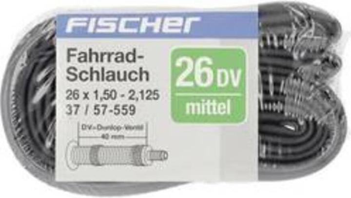 Fischer Fahrradschlauch 26 Zoll 85101 (Dunlop (DV), 26", 40 mm)
