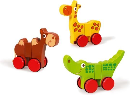 Actual product image Scratch Magnetic animals on wheels