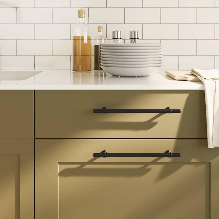 VidaXL Möbelgriffe 5 Stk. Schwarz 192 mm Edelstahl,Farbe