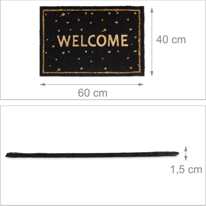 Image du produit Relaxdays Paillettes de bienvenue (60 x 40 x 1,5 cm)