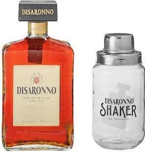 Immagine prodotto Disaronno SET di liquore alla mandorla con shaker in vetro 70 cl / 28 (1 x 75 cl, 1 x 70 cl)