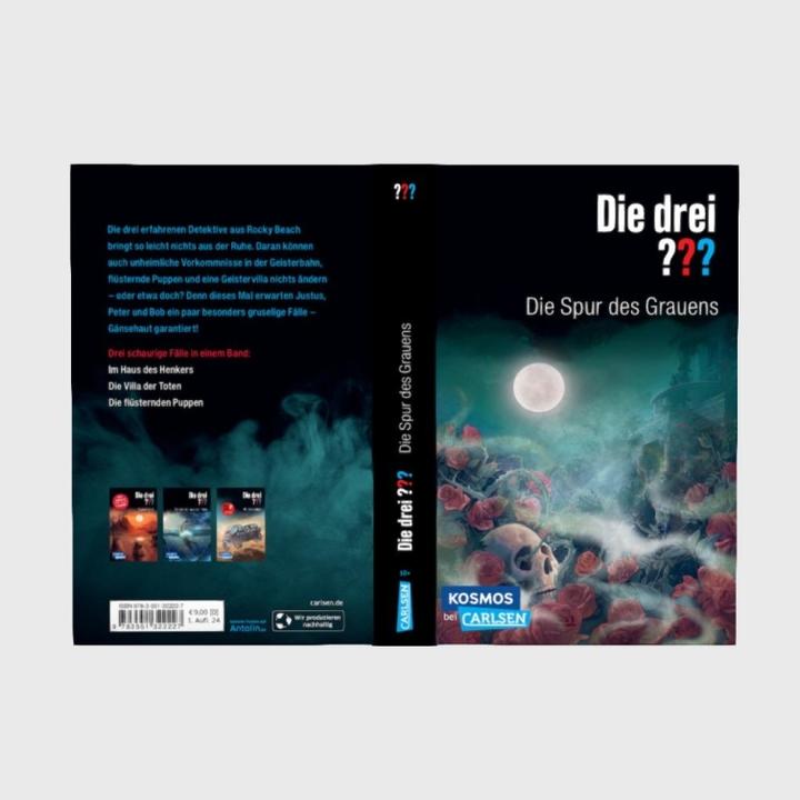 Productafbeelding Die drei???: Die Spur des Grauens. Dreifachband (Enthält die Bände: Im Haus des Henkers, Die Villa (Duits, André Minninger, Marco Sonnleitner, André Marx, 2024)