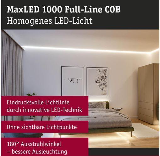 Actual product image Paulmann MaxLED 1000 Full-Line COB Stripe Set (White, 150 cm, Indoor)