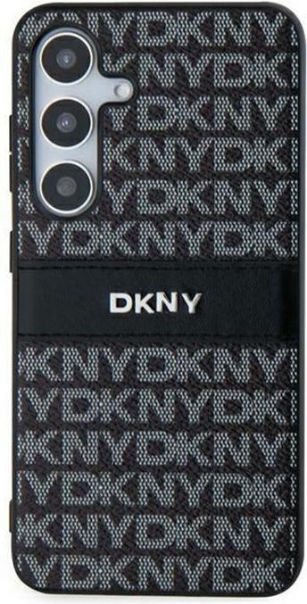 Actual product image DKNY DKHCMPRTHSLK + S926 czarny/black hardcase Leather Mono Stripe & Metal Logo (Samsung Galaxy S24+)