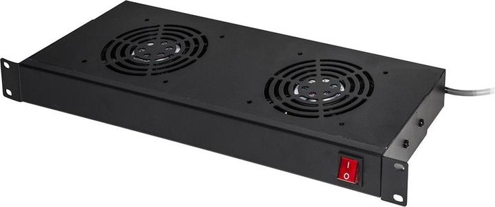 Actual product image ARMADIO RACK KIT 2 VENTOLE NERO 2 AGGANCI 483X170X44MM