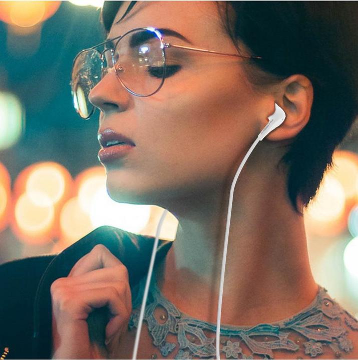Actual product image Akashi Ecouteurs Intra-Auriculaire +Micro Blanc (Cable)