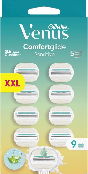 Actual product image Gillette Venus Razor blades Comfortglide Sensitive System Blades 9 (9 x)